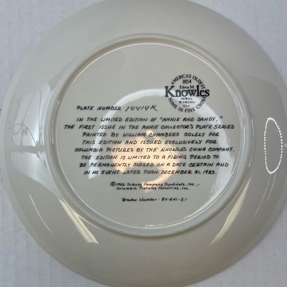 Vintage Plate "Annie and Sandy" Plate 1982 William Chambers - Picture 4 of 7